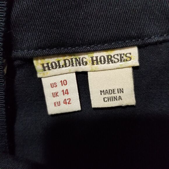 Anthropologie Dress 10 HOLDING HORSES Clara Tie Front Sleeveless Sheath - Picture 7 of 10